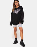 Sweatshirt in Black Cherub