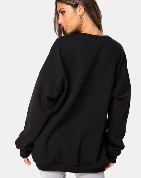 Sweatshirt in Black Cherub