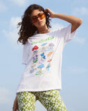 Image of Oversize Basic Tee in White Champignons