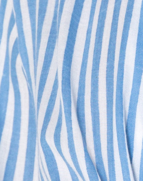 Oxford Shirt in Basic Stripe Blue and White