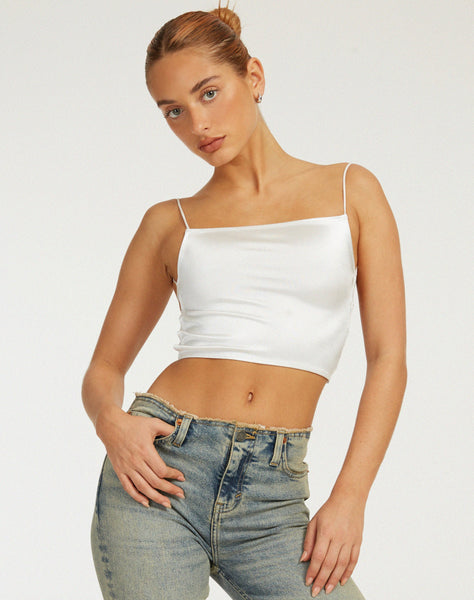 image of Ozka Crop Top in Ivory