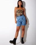 Ozka Crop Top in Tiger Gold