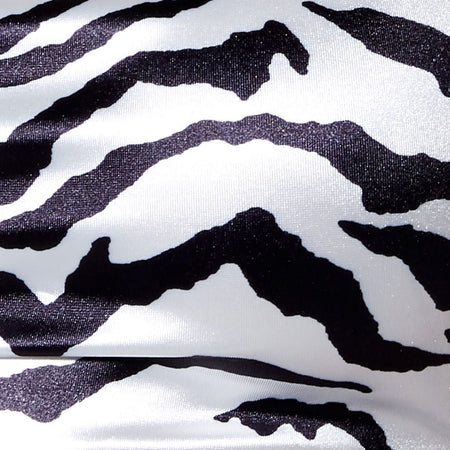 Ozka Crop Top in Horizontal Zebra Black and White