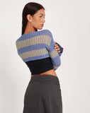 Image of Ozzy Bolero Top in Grey Blue