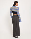 Image of Ozzy Bolero Top in Grey Blue