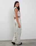 image of Oriells Cargo Trouser in Pearl Grey