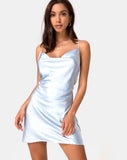 Paiva Dress in Satin Powder Blue