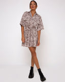 Pamela Shirt Dress in Easy Tiger Cocoa