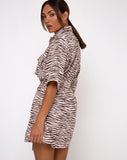 Pamela Shirt Dress in Easy Tiger Cocoa