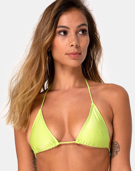 Parmia Triangle Bikini Top in Croc Green