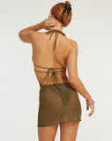 image of Maye Dress in Mesh Khaki