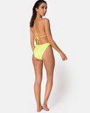 Pami Bikini Top in Coated Lime