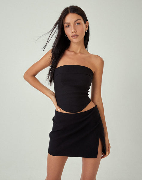 image of MOTEL X JACQUIE Panilka Bandeau Top in Black