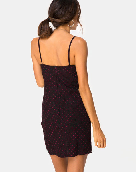 Panthus Dress in Cuban Dot Red