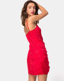 Panthus Dress in Satin Red