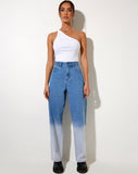 Dip Bleach Parallel Jeans in Super Light Wash