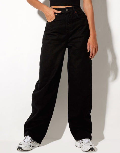 Image of Parallel Jeans in Rinse Black Wash