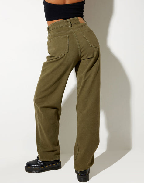 Image of Parallel Jeans in Khaki Green