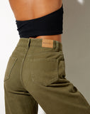 Image of Parallel Jeans in Khaki Green