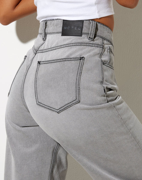 Image of Parallel Jean in Pale Grey Wash