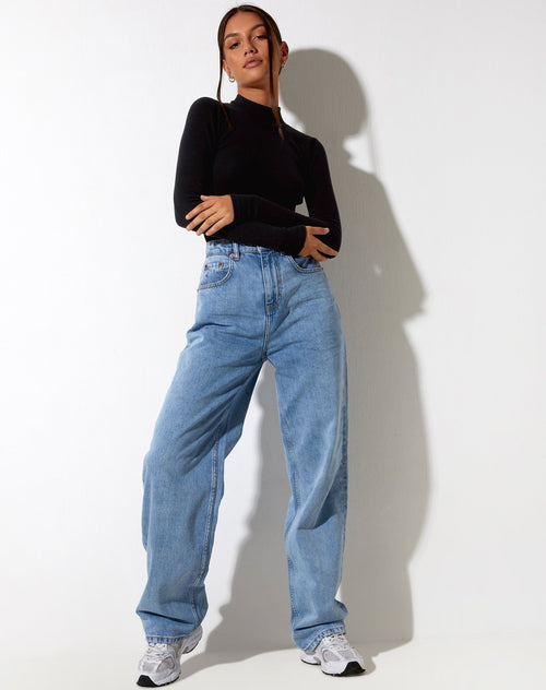 Image of Parallel Jeans in Tonal Light Wash Blue