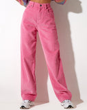 Parallel Trouser in Cord Bubblegum Pink