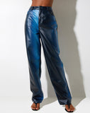 IMAGE OF Parallel Trouser in PU Ombre Blue