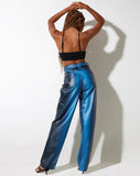 IMAGE OF Parallel Trouser in PU Ombre Blue