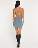 image of Parita Mini Dress in Goblin Blue