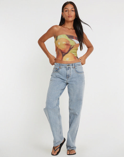 image of Peggy Bandeau Top in Fruit Photoprint