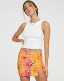 image of Pelma Mini Skirt in Blurred Orchid Peach