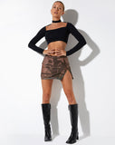 image of Pelma Mini Skirt in Photo Brown