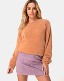 Pelmo Skirt in Suede Purple