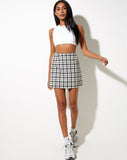 Image of Pelmo Mini Skirt in Black and White Check