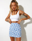 Image of Pelmo Mini Skirt in Love Checker Blue