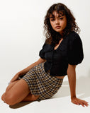 Image of Pelmy Mini Skirt in 40s Check Tan