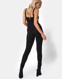 Penold Unitard in Black with Silver Hook