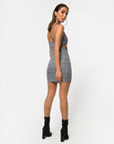 Petra Bodycon Dress in Charles Check Grey