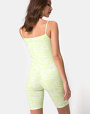 Phia Unitard in Classic Zebra Lime