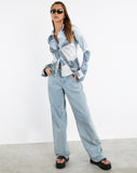 image of MOTEL X JACQUIE Phole Top in Denim Pocket