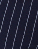 Pin Pants in Navy Pinstriped