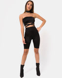 Dorian Criss Cross Tube Top in Black