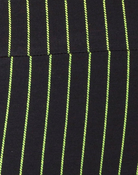 Poton Cutout Unitard in Neon Pinstripe