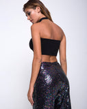 Image of Prague Trouser in Mini Sequin Petrol