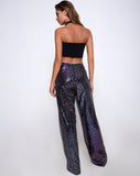 Image of Prague Trouser in Mini Sequin Petrol