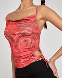 Pratiba Cami Top in Rose Petal Red