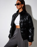 Puffa Puffer Jacket in PU Black