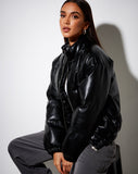 Puffa Puffer Jacket in PU Black