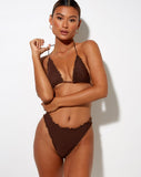 Image of Pumy Triangle Bikini Top in Choco Brown