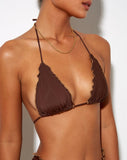 Image of Pumy Triangle Bikini Top in Choco Brown